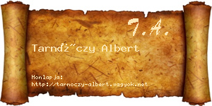Tarnóczy Albert névjegykártya