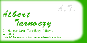 albert tarnoczy business card
